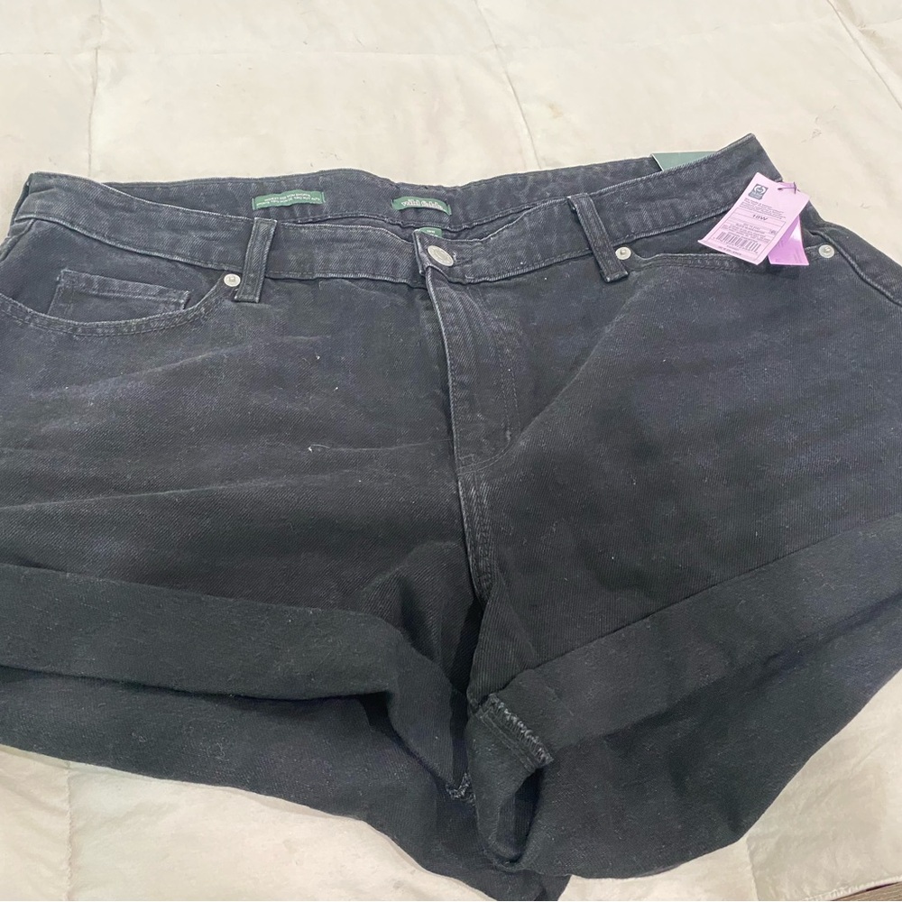 Wild Fable Black Jean Shorts Cuffed Denim